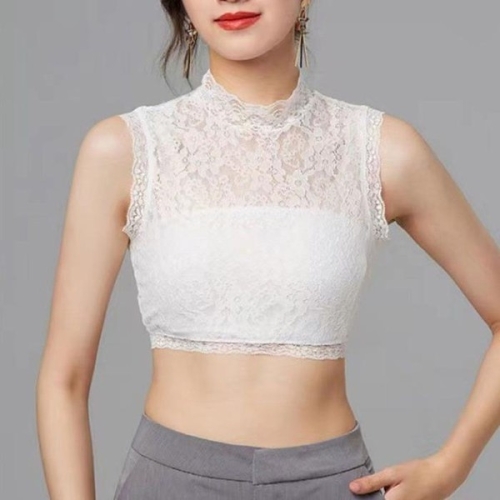 ONM 레이스 이너나시 목폴라 터틀넥 반목 민소매 폴라티