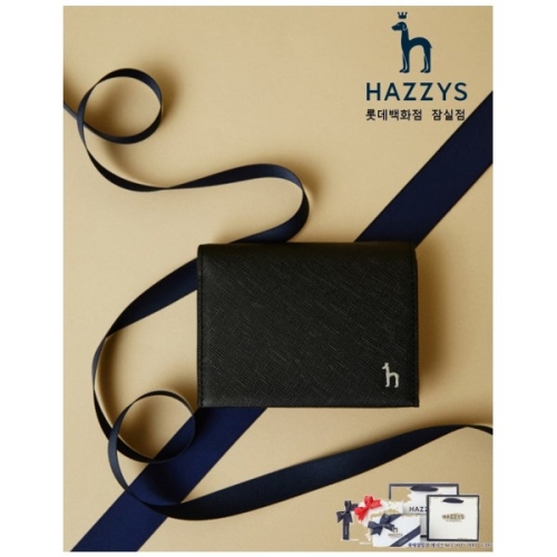 오늘도착 ACC HJHO4F610BK_남성 블랙 배색포인트 소가죽 명함지갑