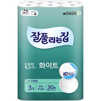 <b>잘</b><b>풀리는</b><b>집</b> 화이트 28m (30롤)
