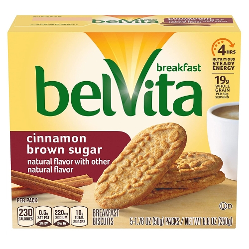 벨비타 시나몬 브라운 슈가 비스킷 4X5개입 4팩 belVita Cinnamon Brown Sugar Breakfast B..