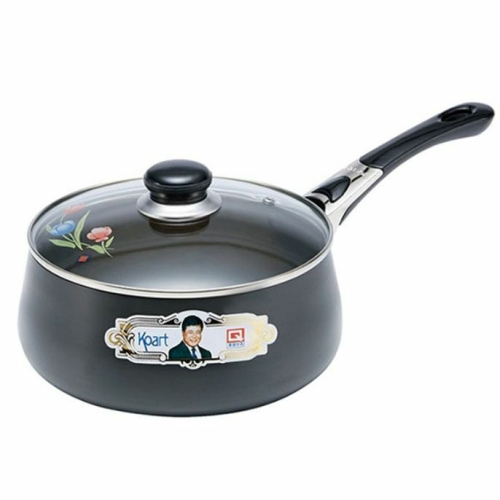 신우 코아트 편수 냄비 찌게 라면 냄비 유리 뚜껑 22cm_이미지