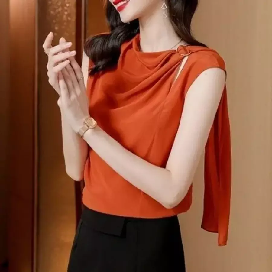 CESS 민소매 7949 타이장식 나시블라우스 블라우스_19660268_667501_이미지