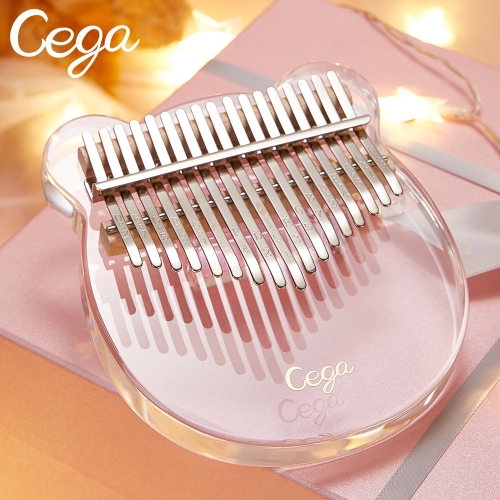 CBC40 곰돌이 아크릴 투명 칼림바 17음계 하드케이스 세트