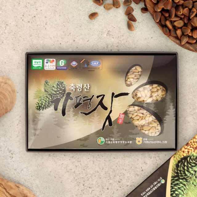 가평축령산잣영농조합 유기농 가평잣 선물세트 500g (1개)_이미지