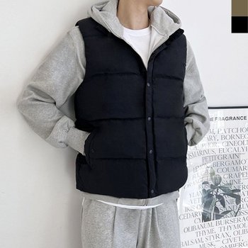 YAN 7700 남자 마운틴 무광 하이넥 패딩 조끼_20528808_667501