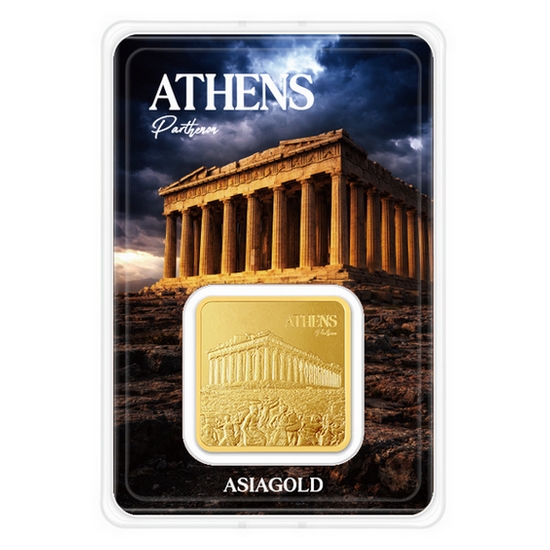 아시아골드 파르테논 잠상 스퀘어 골드바 37.5g_이미지