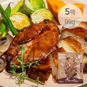 청솔식품 꼬꼬빌 심쿵닭 치즈데리야끼 닭가슴살 99g (5개)