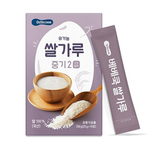 베베쿡 유기농 쌀가루 중기2 250g (1개)