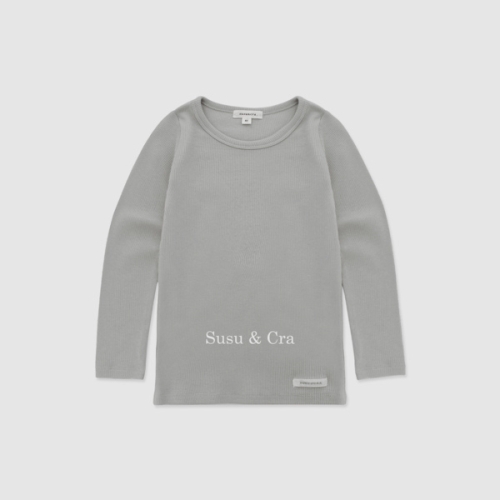 슈슈앤크라 라이렌 골지 티셔츠 라이트블루 025106BAC02LB_이미지