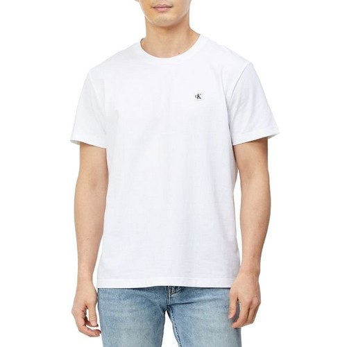 캘빈클라인진 레귤러핏 CK 뱃지 로고 반팔 티셔츠 J318048-YAF
