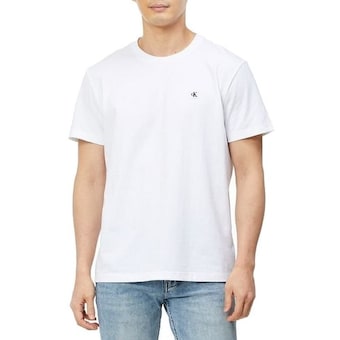 캘빈클라인진 레귤러핏 CK 뱃지 로고 <b>반팔</b> 티셔츠 J318048-YAF
