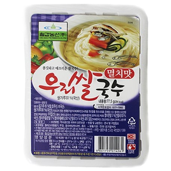 칠갑농산 칠갑 우리쌀국수 멸치맛 77.5g (2개)_이미지