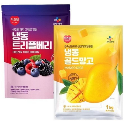 냉동 트리플베리 1kg + 냉동 골드망고 1kg