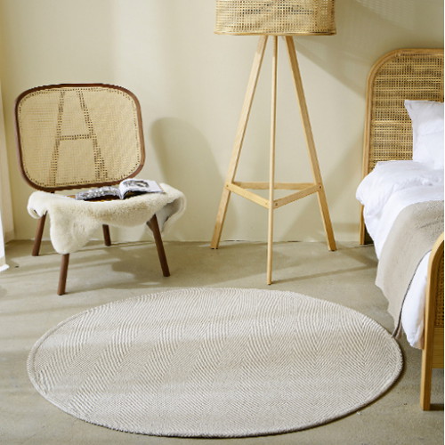 한빛아이티씨 한빛카페트 헤링본 발탄 사계절 원형러그 (100cm)