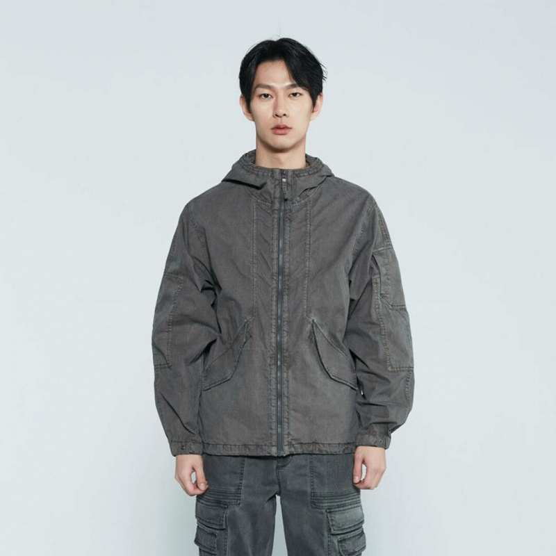 남성 가먼트다잉 후드점퍼 B232JP310P