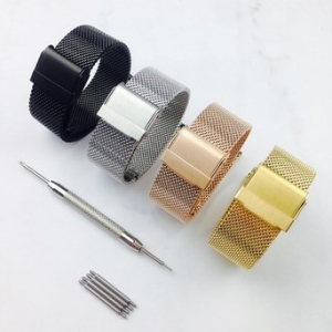 192501 손목 시계 12mm 14mm 18mm 20mm 22mm 24mm 범용 스테인레스 스틸 금속 시계 밴드 화석 스