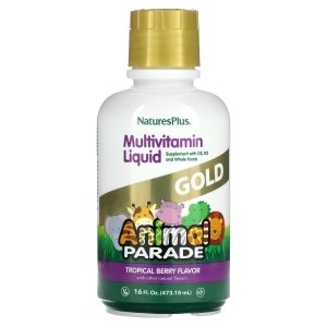 Animal Parade 어린이용 골드 종합비타민 액상 트로피컬 베리 맛 473.18ml