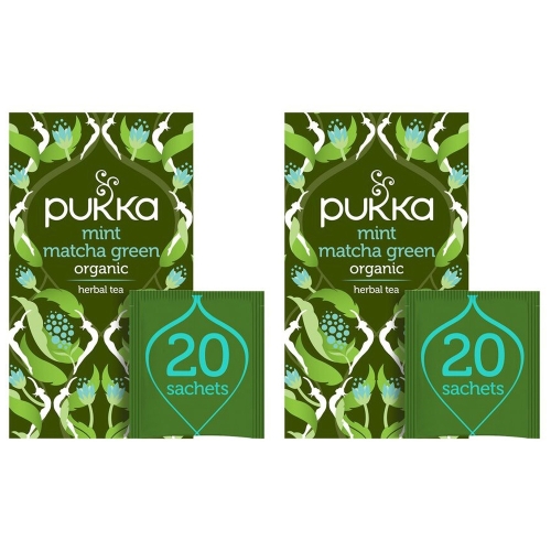 [불명] Pukka Supreme Matcha Green 20 Tea Bags 30G 푸카 수프림 말차 그린 허브티 20 티백 2팩