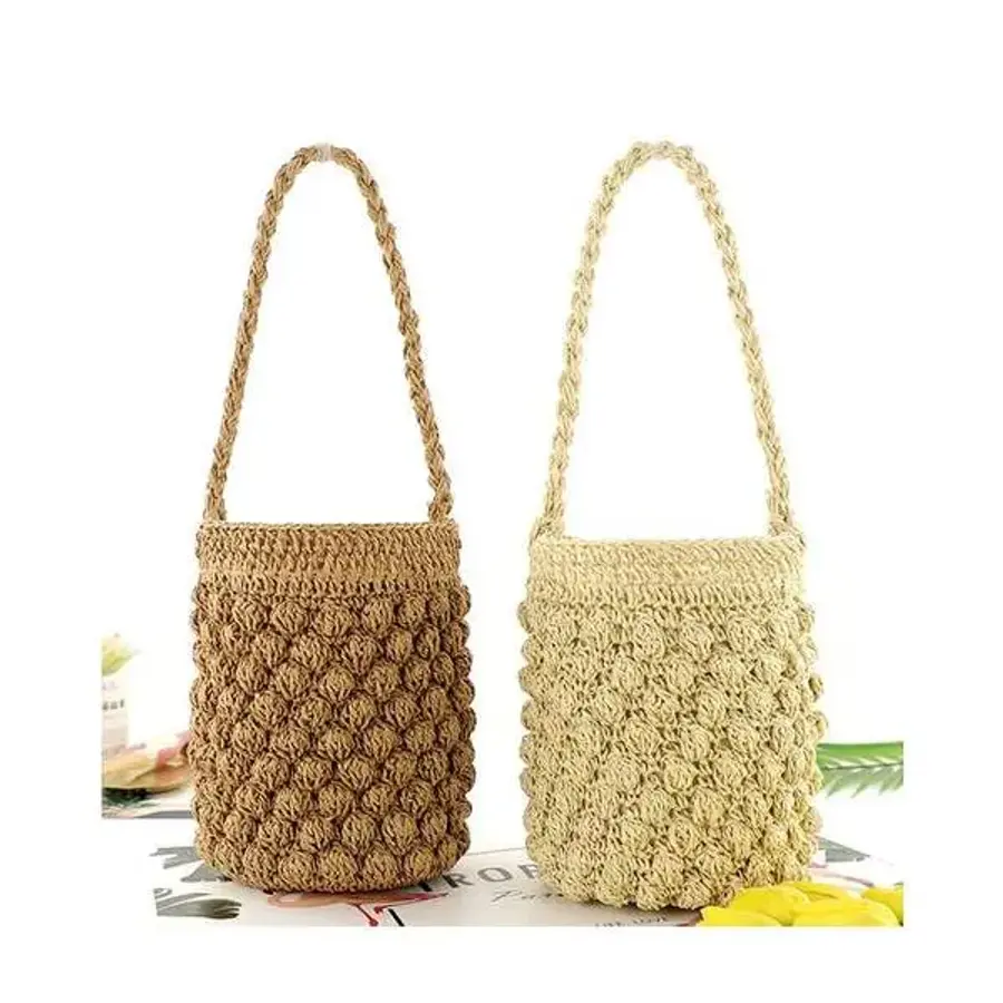 유니크 NLR514Y9 여름 캐주얼 바스켓백 휴양지 숄더백 토트백_이미지