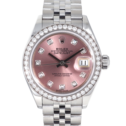 데이저스트 스틸 핑크판 다이아 28mm 279384RBR