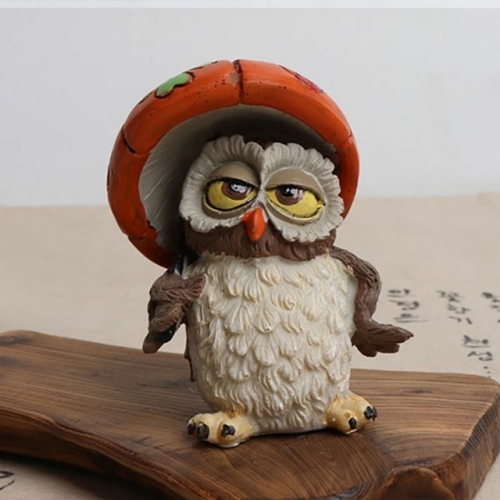 디에스몰 버섯 우산쓴 부엉이 소품인형