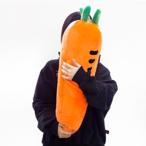 리빙도쿄 촉감이 부드러운 당근 쿠션 롱 베개_이미지