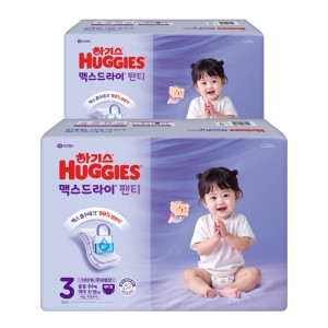 유한킴벌리 하기스 2025 맥스드라이 팬티형 3단계-여아용 (128매)