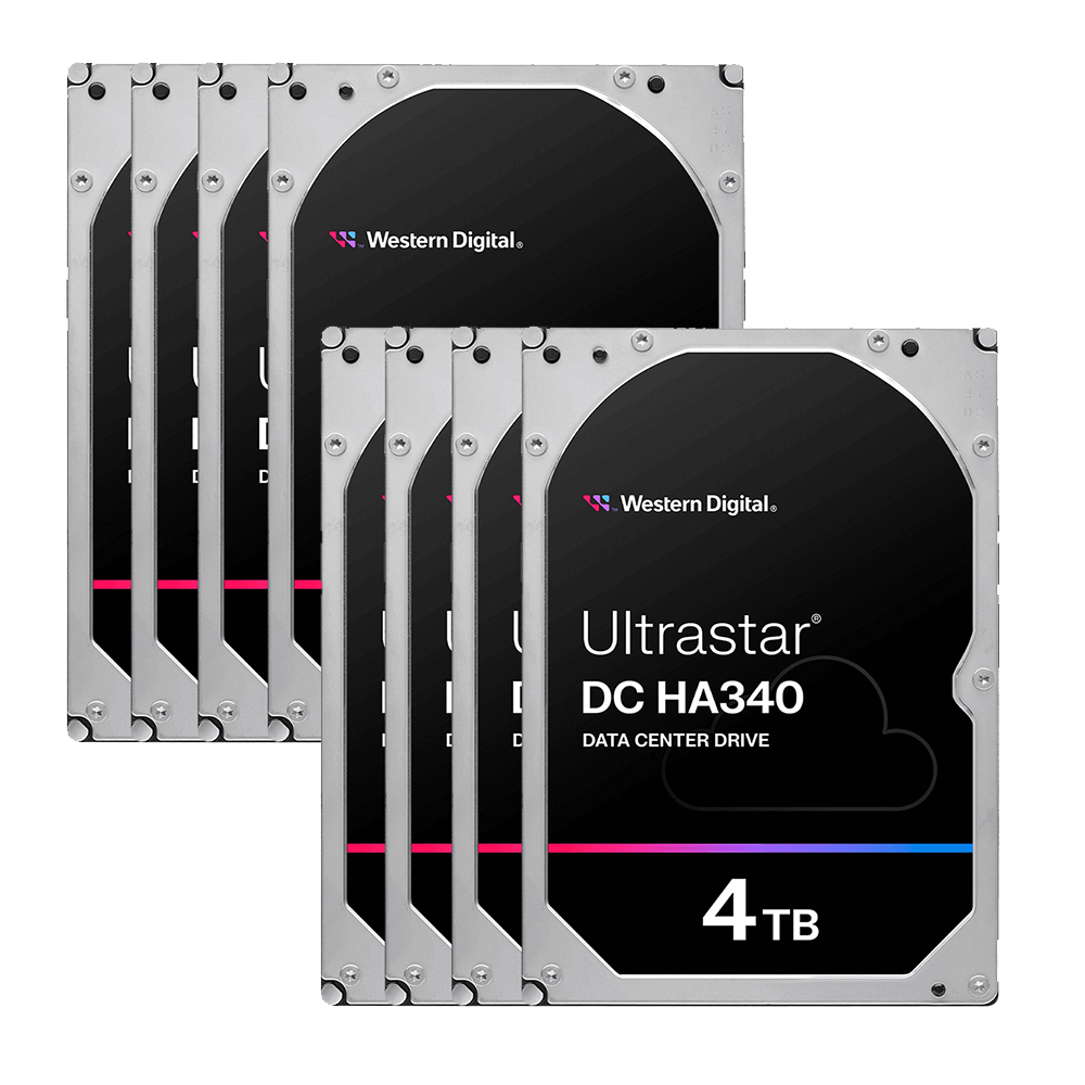 Western Digital Ultrastar DC HA340 패키지 7200/256M WUS721204BLE6L4 (8x4TB)_이미지