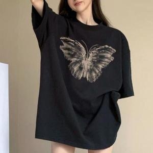 체리캣 여성 빅사이즈 나비프린팅 순면반팔 T-71 S32916602
