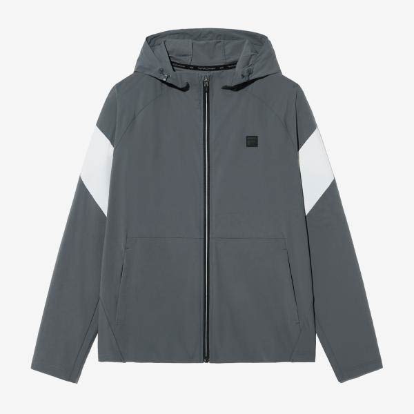 휠라 냉감 컬러블럭 후드 트레이닝 자켓 FS2FTH2202M_DGY_이미지