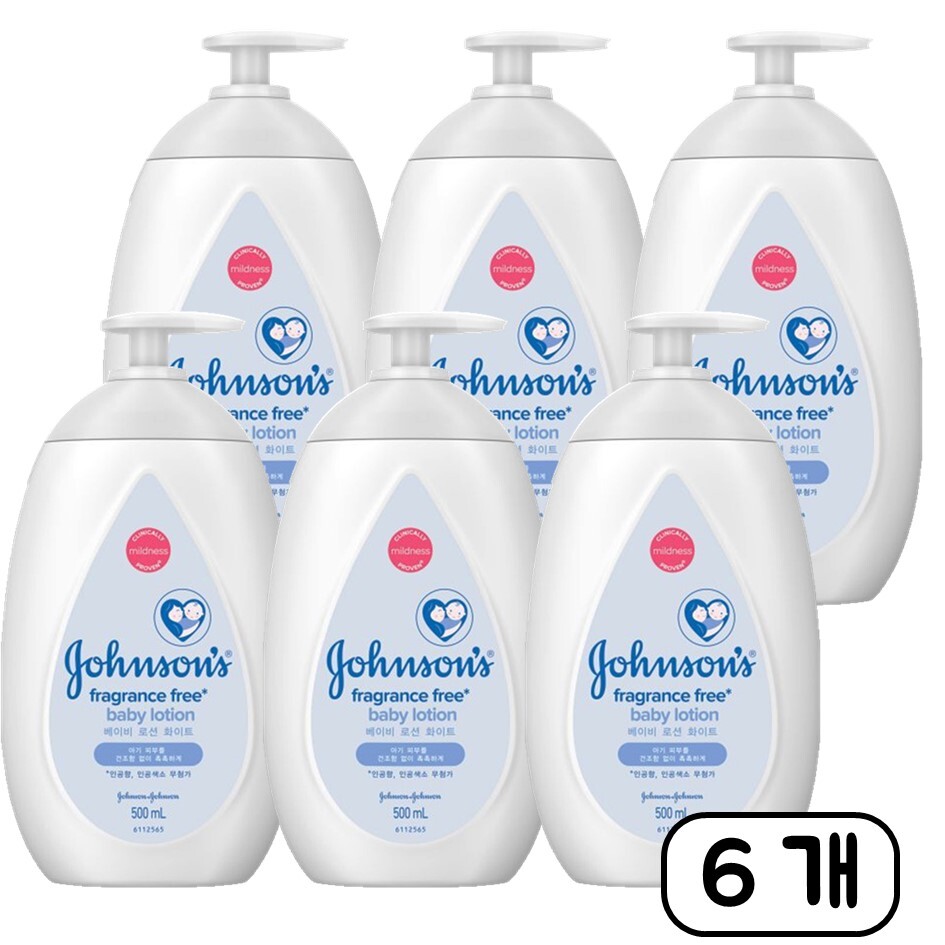 존슨앤존슨 존슨즈베이비 화이트 로션 500ml (6개)