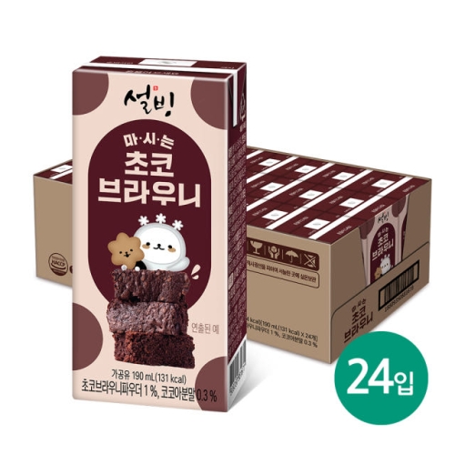 서울에프엔비 설빙 마시는 초코 브라우니 190ml (24개)