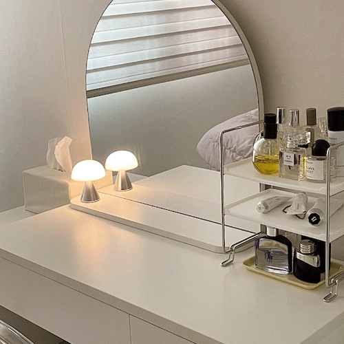 트루베퍼니처 에세이 블랑 아치형 거울 콘솔 화장대 900_이미지