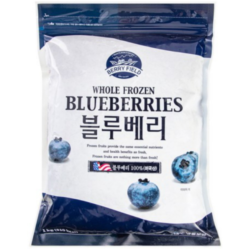 이룸푸드시스템 베리필드 냉동 블루베리 미국산 1kg (4개)