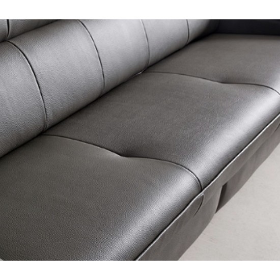 스코나 알몬드 천연통가죽 소파 4인용 (스툴포함)_이미지