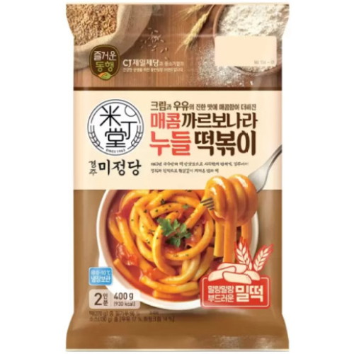 CJ제일제당 미정당 매콤 까르보나라 누들떡볶이 400g