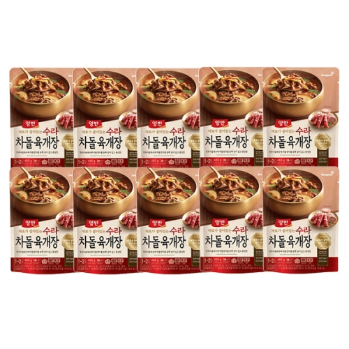 동원F&B 양반 수라 차돌육개장 460g x10봉 10봉 10개