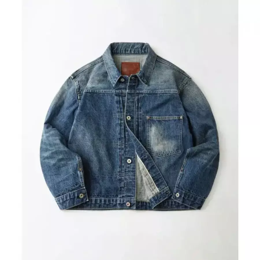 아웃스탠딩 ltgt OUTSTANDING W.W. II SELVEDGE DENIM 1ST JACKET_MEDIUM BLUE OS00ALJ