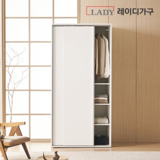 레이디가구 프리핏 수납형 키큰 슬라이딩 옷장 1000_이미지