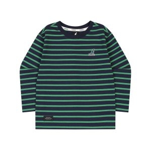 에스제이키즈 캉골키즈 클럽 로고 롱 슬리브 스트라이프 티셔츠 (ARCCRT00020GN)