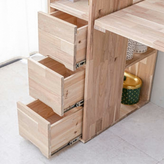 리버퍼니쳐 마쵸 아카시아원목 2인용 양방향서랍책장 책상 (2600x600)_이미지