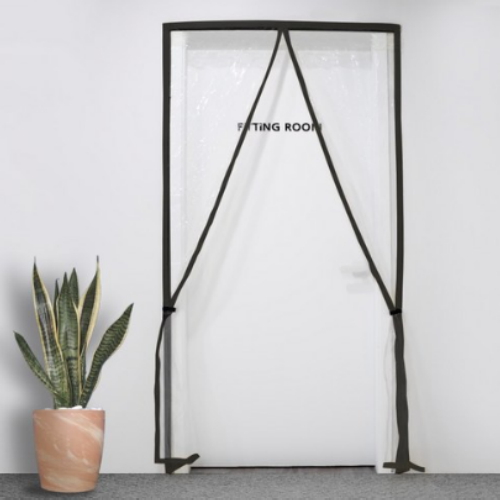 PVC 투명 방풍막 (100x210cm)_이미지