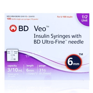 BD 인슐린 주사기 31G 6mm 3 10ml 324910 울트라파인