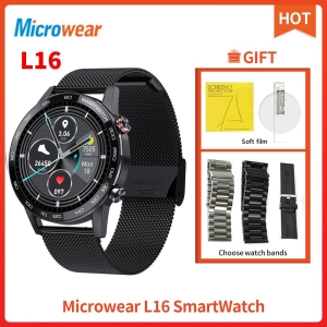 [불명] MICROWEAR L16 스마트 워치 360 360IPS ECG IP68 방수 22MM 혈액 산소 혈압 MICROWEAR .._이미지