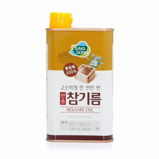 신송식품 고소하게 한번만 짠 참기름 450ml