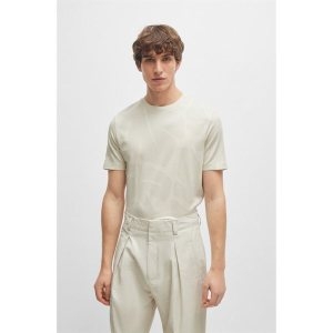 보스 21프로 할인SU24 레귤러핏 프린팅 반팔 티셔츠 오픈 화이트 50511843131_이미지