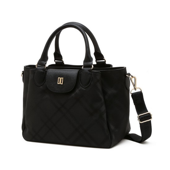 LF 닥스골프 플랩 빅체크 자가드 토트백 DNGF6E905BK