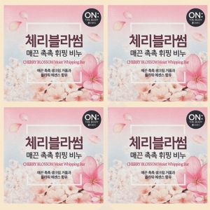 온더바디 휘핑 <b>비누</b> 체리블라썸, 90g, 4입, 4개