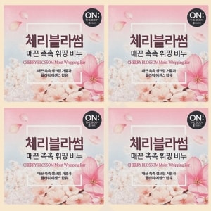 온더바디 휘핑 <b>비누</b> 체리블라썸, 90g, 4입, 4개