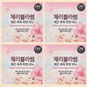 온더바디 휘핑 <b>비누</b> 체리블라썸, 90g, 4입, 4개